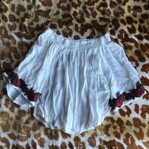 Forever 21 Flower Embroidered Top